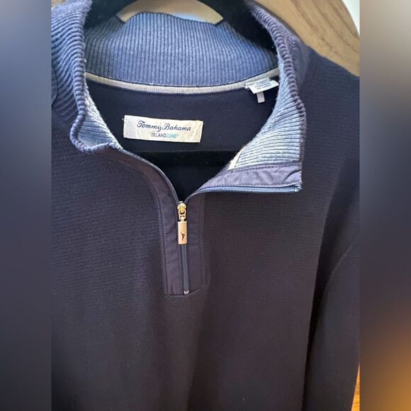 Tommy Bahama Coolmax Navy Blue Zip Up Sweater size XXLTG - Picture 2 of 7